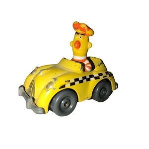 Sesame Street Playskool vintage retro Burt in toy car‎ taxi cab die cast 1980s